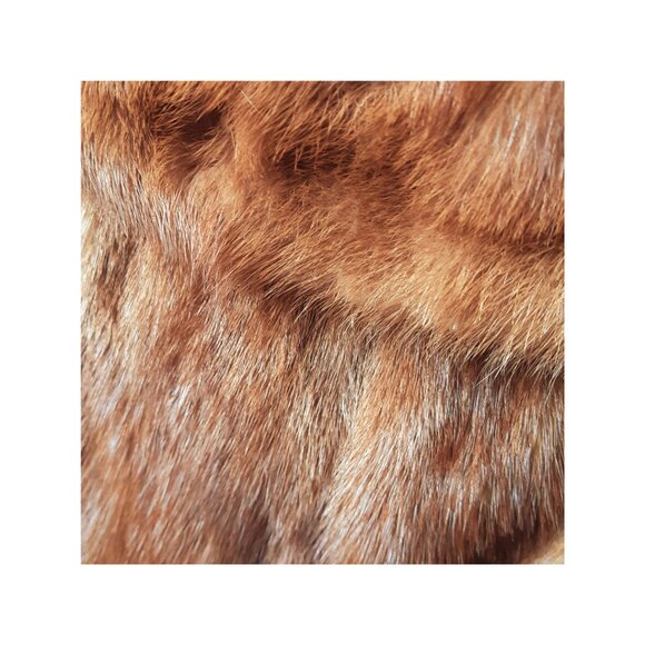 1960s Kosky Beige Mink Vintage Fur Shawl CollarJacket Coat - Picture 7 of 13